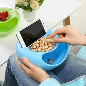 Xtore Double Layer Fruit/Snack Bowl with Phone Hol...