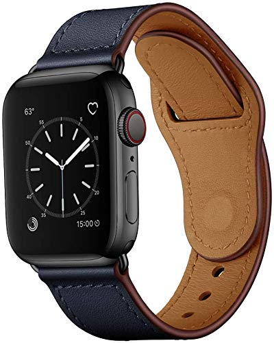 Xtore Leather Band Compatible with iWatch Series 4 5 6 and SE