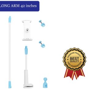 LH Extended Arm Universal Mobile and Tablet Holder with 360° Rotation (White)