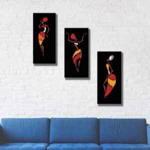 Xtore African Lady Framed Canvas Painting for Home...