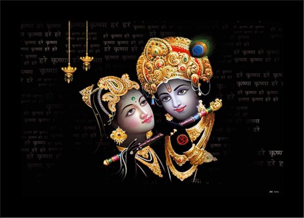 LIFEHAXTORE® Xtore Krishna Radha Art Framed Painting | Ready to Hang (Wood,  12inch x 18 inch) | Xtore