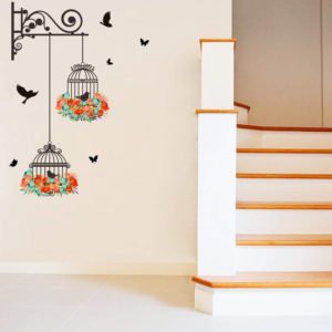 Xtore® Beautiful Bird Cage Wall Sticker Vinyl for Living/Bed Room – Large Size