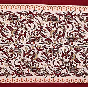 Traditional Jaipuri Print King Size Double Bed Sheet with 2 Pillow Covers (100% Cotton)