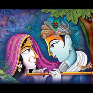 LIFEHAXTORE® Xtore Krishna Radha Art Framed Paint...