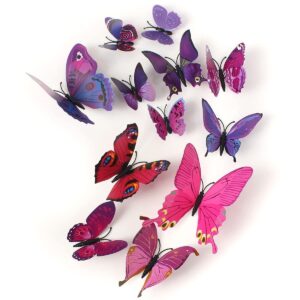 Xtore 12pcs 3D Home Decor Butterfly | 3D Premium P...