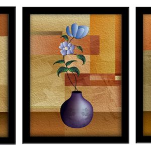 LIFEHAXTORE® Xtore Modern Art Framed Flower Pot P...