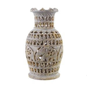 XTORE Jaali Work Marble Flower Vase for Home Decoration | Gift Item | Birthday | Anniversary | Corporate Gift