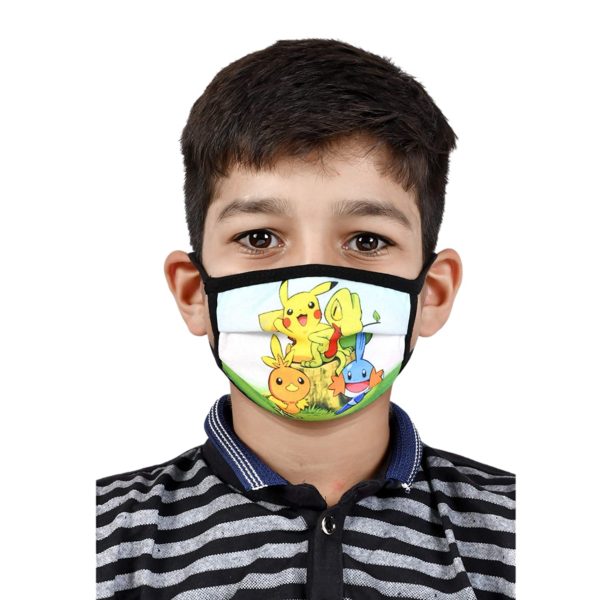 Xtore Shield Plus Kids 3 layer Safety Mask | Snug Fit | Cool Pokemon Design (Pack of 1, Kids 3-6 years) - Image 2