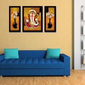 LIFEHAXTORE® Xtore Ganesha Modern Art Framed Pain...