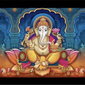 LIFEHAXTORE® Xtore Lotus Ganesha Art Framed Paint...