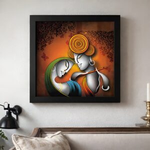 LIFEHAXTORE® Xtore Krishna Radha Art Framed Paint...