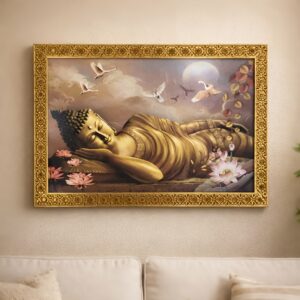 LIFEHAXTORE® Xtore Buddha Art Framed Painting for...