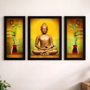 LIFEHAXTORE® Xtore Buddha Modern Art Framed Paint...
