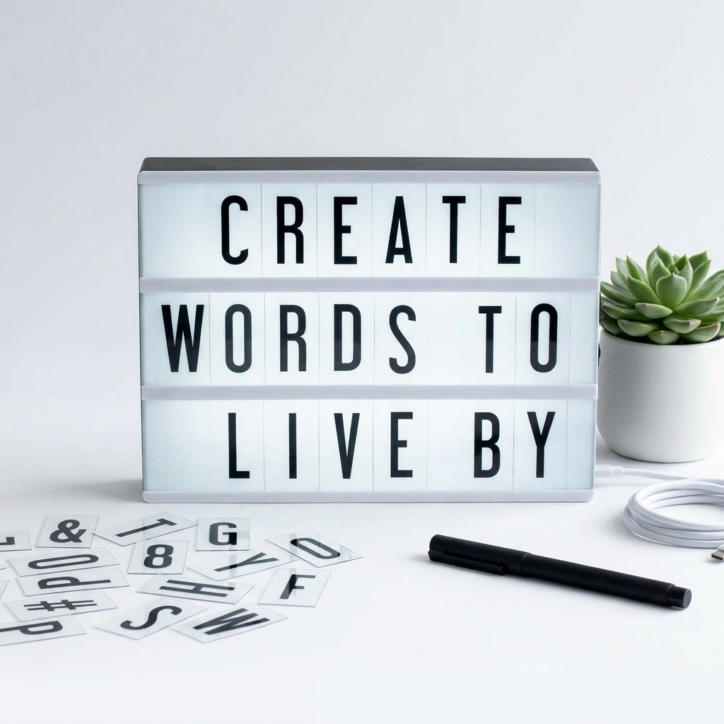 LIFEHAXTORE® Mini Cinema Lightbox | Personalized Messages, with 96 Letters, Numbers, & Symbols | USB & Batter Powered (21 x 15 cm) - Image 2