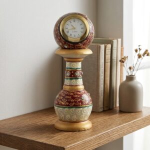 XTORE Ethnic Gold Finish Meenakari Work Marble Pil...