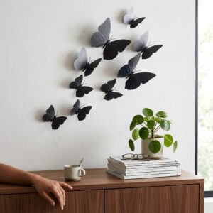 Xtore Plastic Animals Wall Sticker, Black