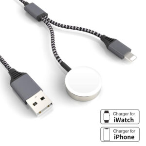 Xtore 2 in 1 braided charging cable compatible wit...