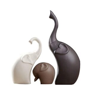 Xtore Home Décor Elephant Family Matte Finish Cer...