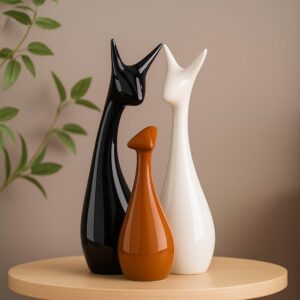 Xtore Home Décor Lucky Deer Family Piano Finish C...