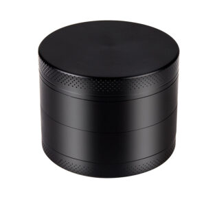 Xtore Spice Herb Grinder with Pollen Catcher and Brush, Two Filtration Mesh Screens, Black