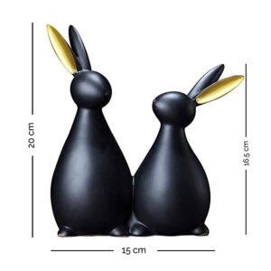LADROX® Ceramic Rabbit Figurines for Home Decorat...