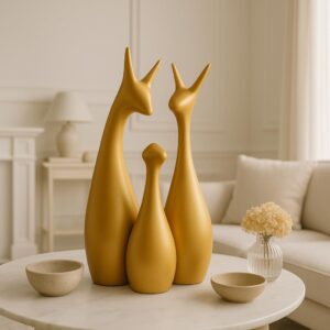 Xtore Lavish Gold Home Decor Lucky Deer Family Cer...