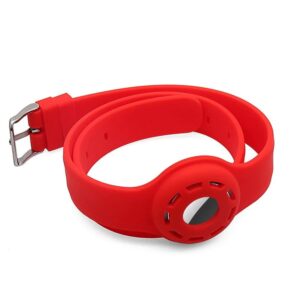 Xtore Dog/Cat Collar for Apple AirTag | Adjustable Skin Friendly – ( Pack of 1, RED )