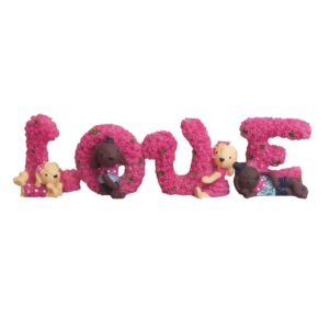 Cute Love Word Alphabets for Home Decor | Ceramic Home Decor | Pack of 1, Pink Color