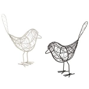 Iron Wire Black and White Bird Figurine | Beautifu...