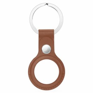 Xtore Leather Key Ring for Apple Airtag Case Prote...
