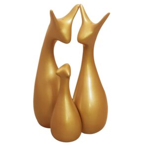 Xtore Lavish Gold Home Decor Lucky Deer Family Cer...