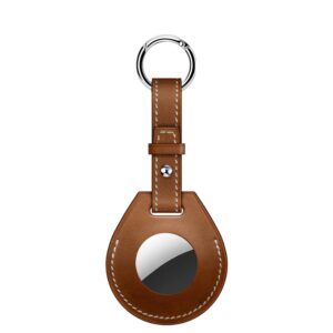 Xtore Leather Airtag Protective Cover Key Chain | ...