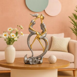 Resin Passionate Lover Kissing Couple Figurine | R...