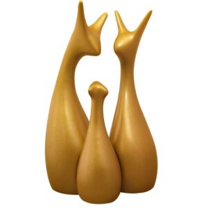 Xtore Lavish Gold Home Decor Lucky Deer Family Cer...