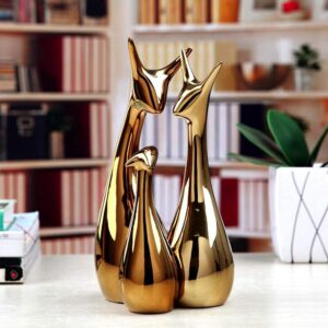 LIFEHAXTORE® Home Decor Lucky Deer Statue Family ...