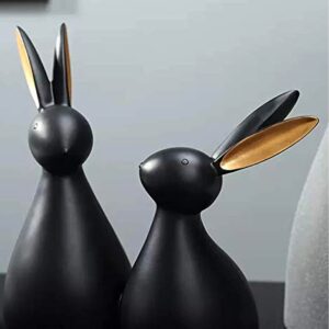 LADROX® Ceramic Rabbit Figurines for Home Decorat...