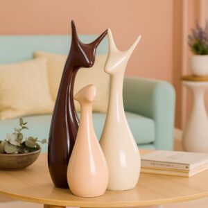 LADROX Home Decor Lucky Deer Statue Family Piano F...