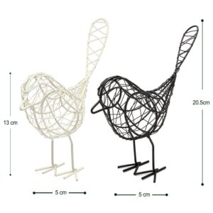 Iron Wire Black and White Bird Figurine | Beautifu...