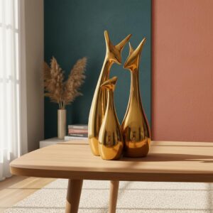 LIFEHAXTORE® Home Decor Lucky Deer Statue Family ...