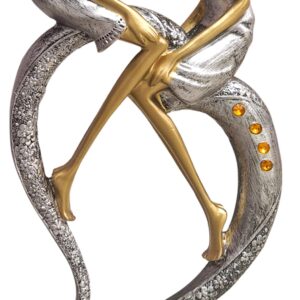 Resin Passionate Lover Kissing Couple Figurine | R...