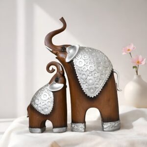 Thai Style Elephant Figurines Mother & Child ...