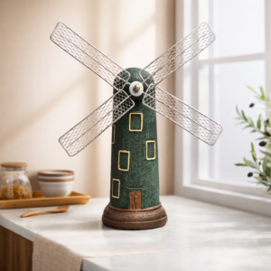 Rotatable Windmill Resin Home Decor Figurine with ...
