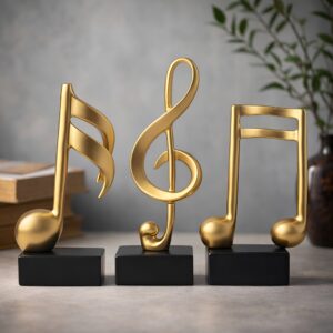 Gold Plated Musical Notes Statues | Beautiful Home...