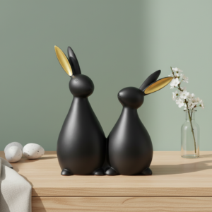 LADROX® Ceramic Rabbit Figurines for Home Decorat...