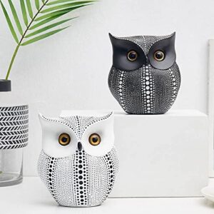 LIFEHAXTORE® Modern Classy Lucky Owl Resin Art Fi...