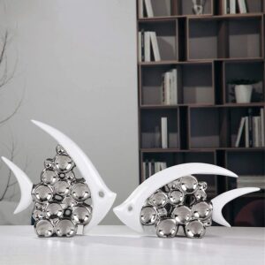 LIFEHAXTORE Silver Plated Bubble Fish Couple | Bea...