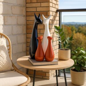 SRJANA Home Decor Lucky Deer Family Statue Piano F...