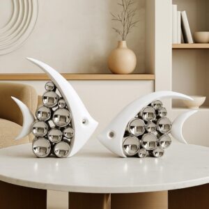 LIFEHAXTORE Silver Plated Bubble Fish Couple | Bea...