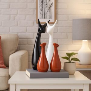 SRJANA Home Decor Lucky Deer Family Statue Piano F...