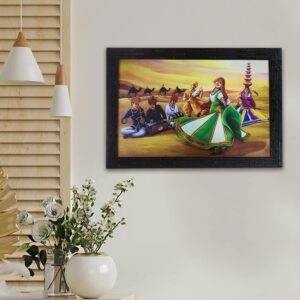 LIFEHAXTORE Modern Rajasthani Folk Ghoomar Art Fra...
